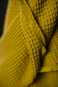European Linen Waffle - Yuzu