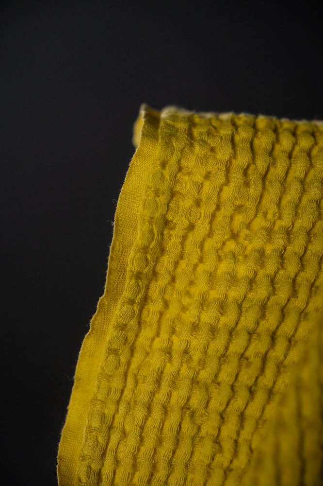 European Linen Waffle - Yuzu