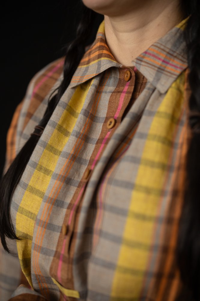 European Laundered Linen Check - Wonder Sky