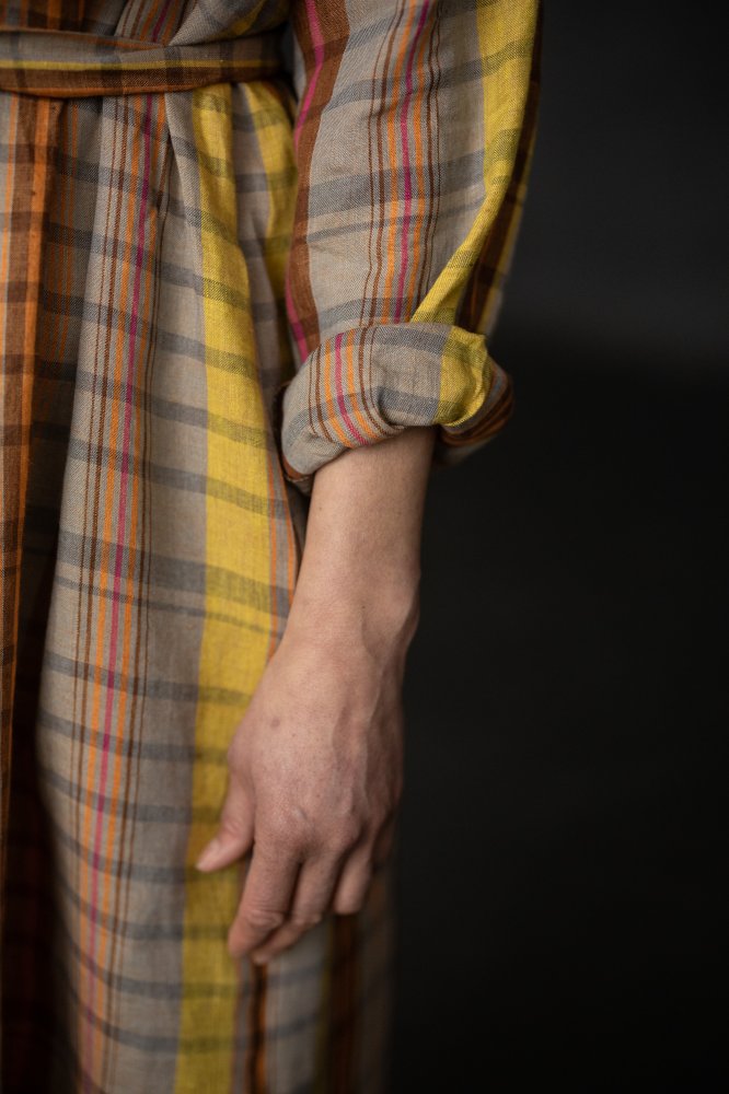 European Laundered Linen Check - Wonder Sky