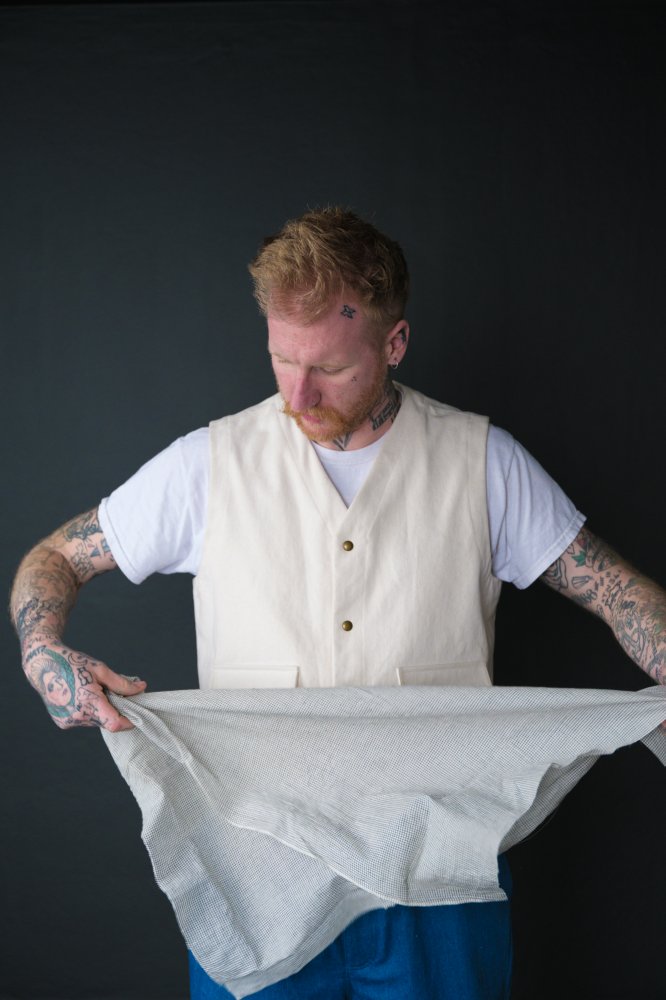 12oz Organic Sanded Twill - Burnt Bourbon