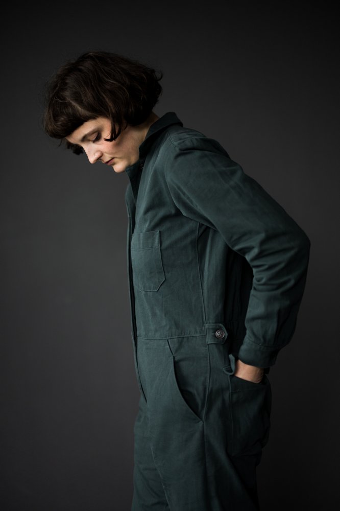 8oz Organic Sanded Twill - Nordic Green