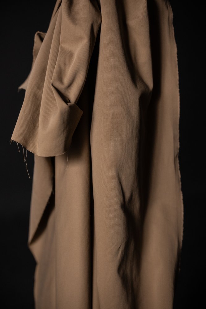 Tan utility organic cotton twill fabric