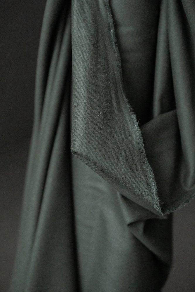 dark green brushed cotton