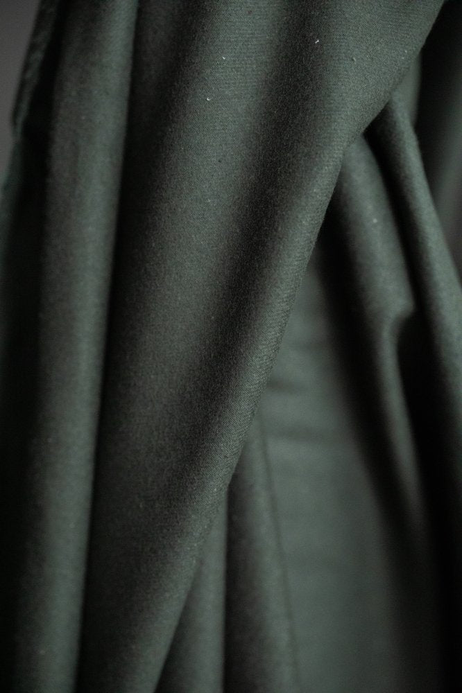 dark green brushed cotton