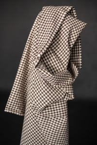 upholstery cotton brown gingham