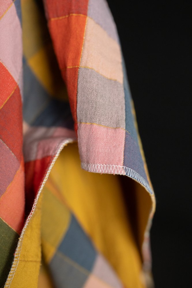 multicoloured jacquard quilt fabric