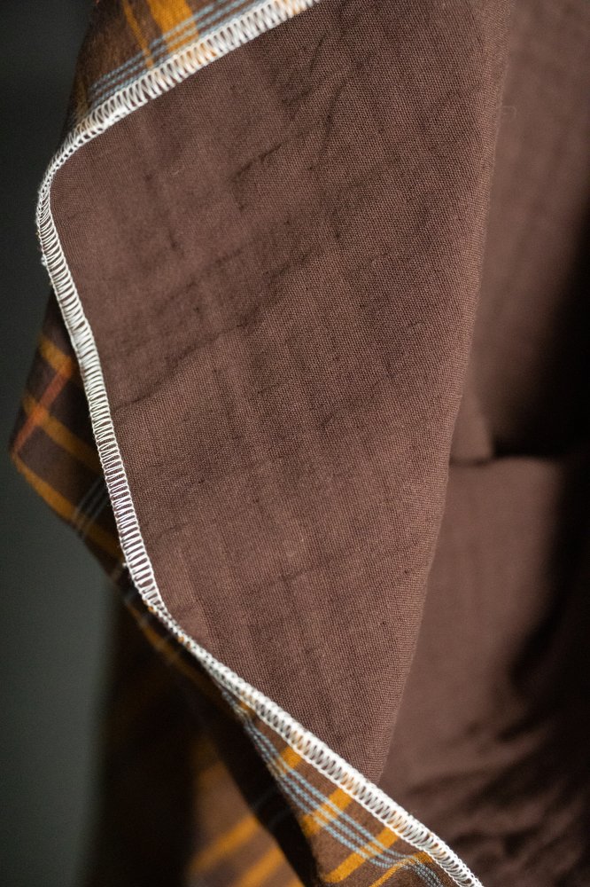 quilted jacquard brown fabric