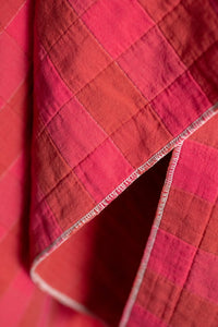 pink red quilted jacquard fabric