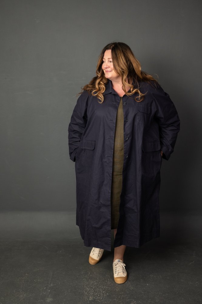 Dark Indigo Organic Cotton Dry Oilskin