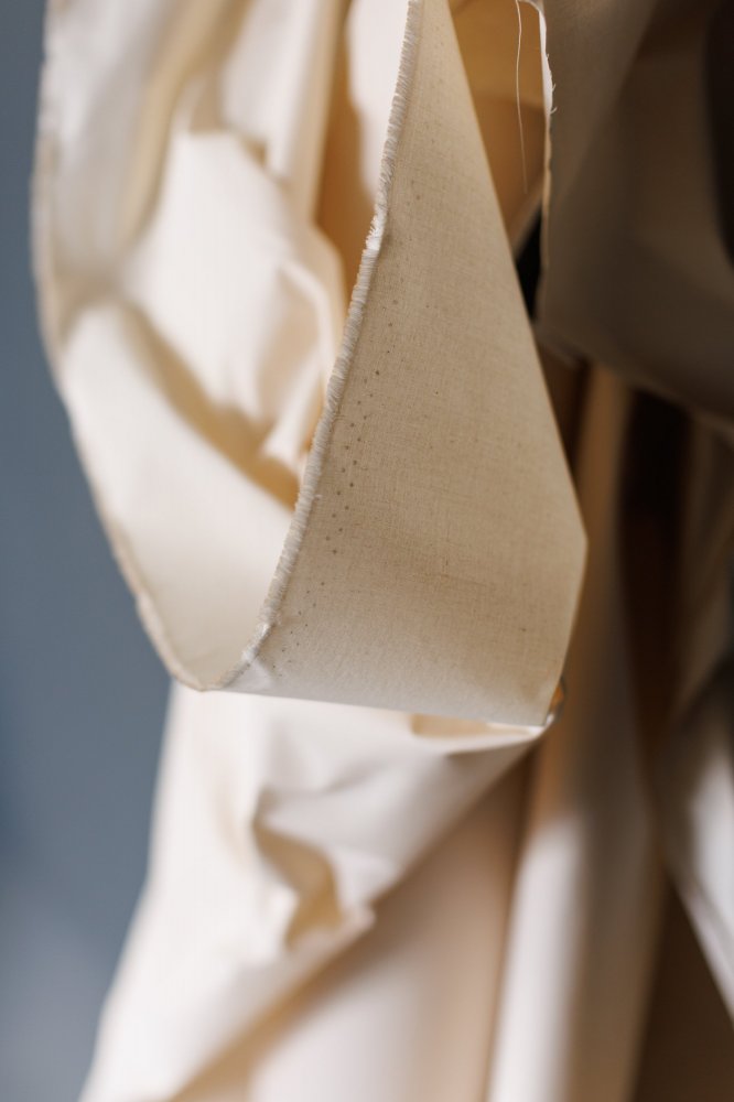 Ecru Organic Cotton Dry Oilskin
