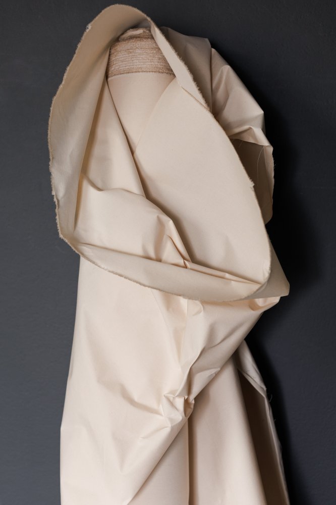 Ecru Organic Cotton Dry Oilskin