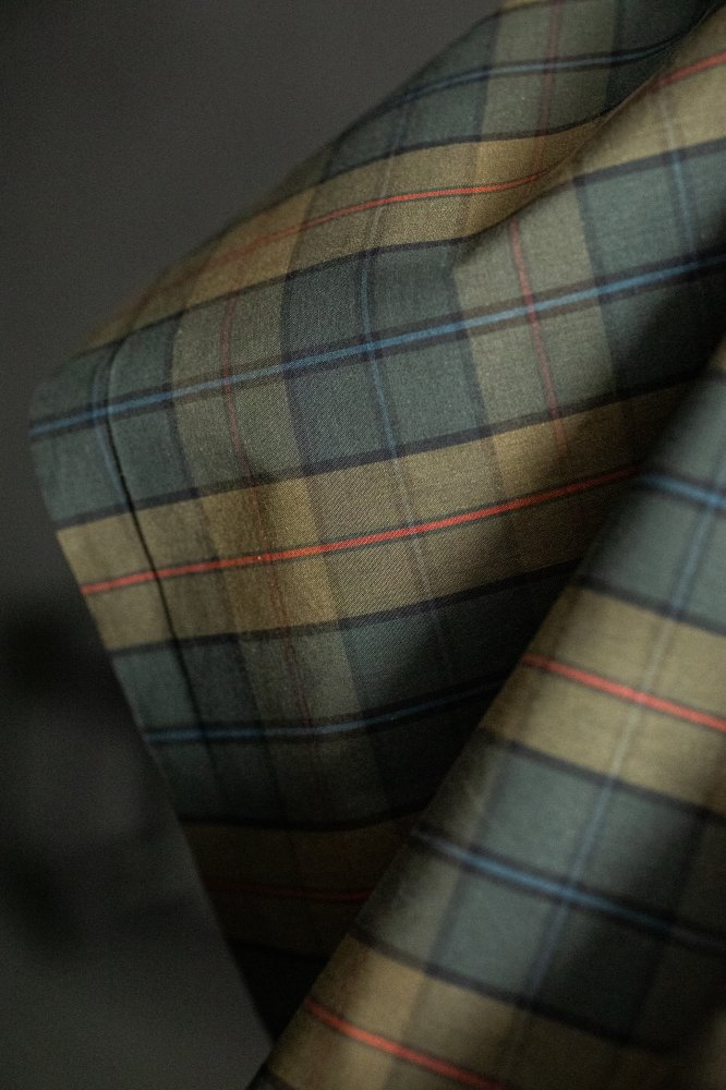 tartan check dry oilskin cotton