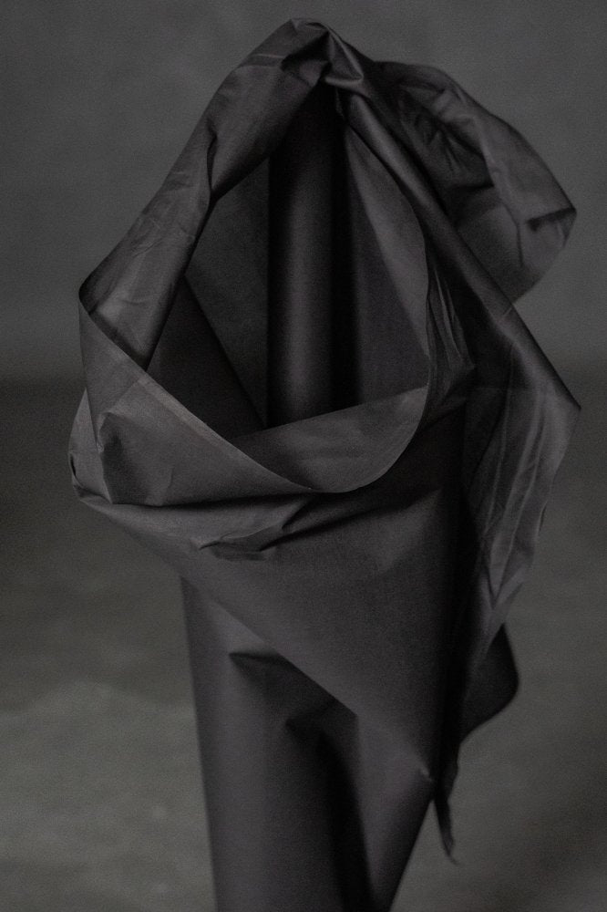 black cotton organdie fabric