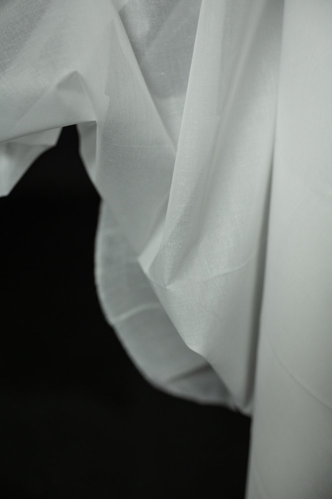 white cotton organdie fabric