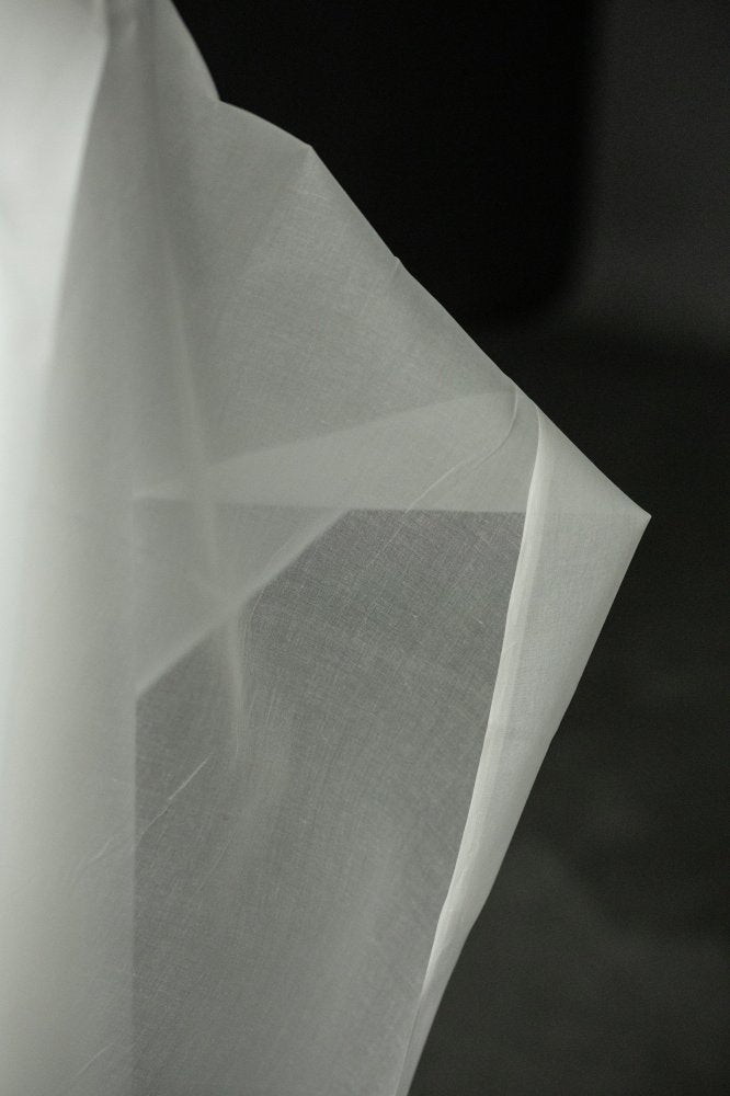 white cotton organdie fabric