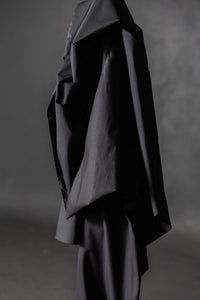 Black cotton poplin fabric