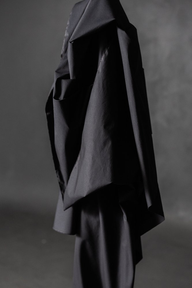 Black cotton poplin fabric