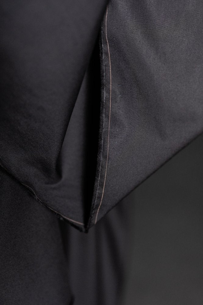 Black cotton poplin fabric