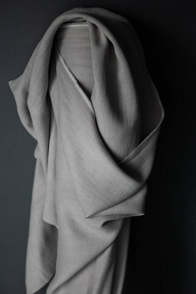 Laundered Upholstery Linen - Steel 420