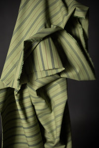 fresh green organic cotton ticking fabric