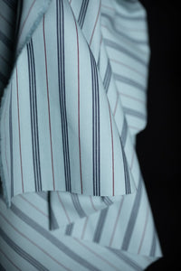pale blue organic cotton ticking fabric