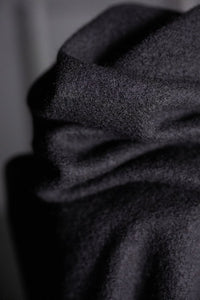 Wool Coating - Textured Black