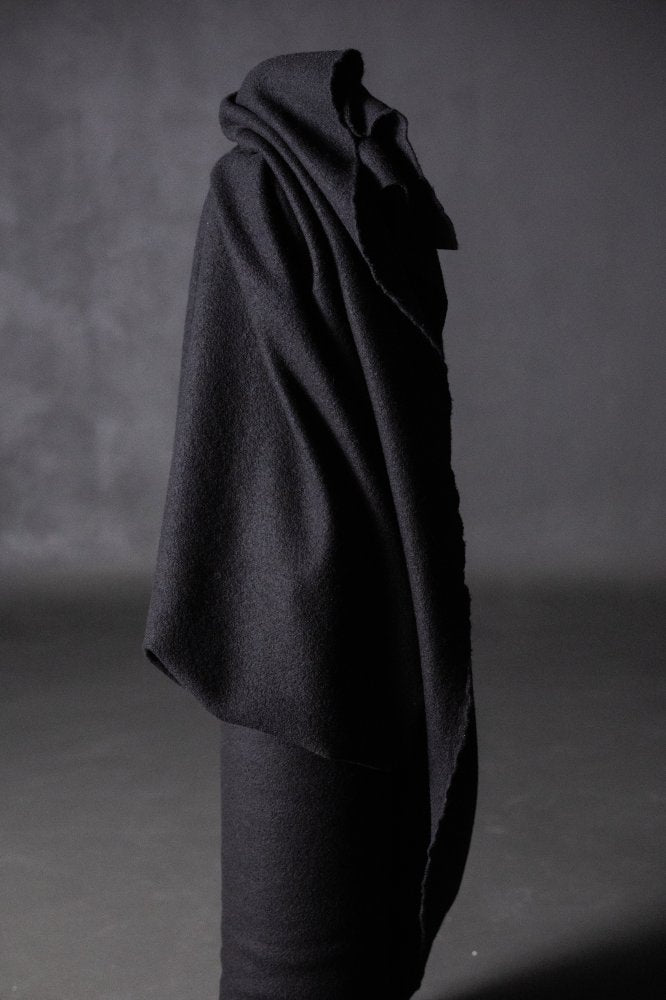 Wool Coating - Textured Black