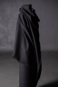 Wool Coating - Textured Black