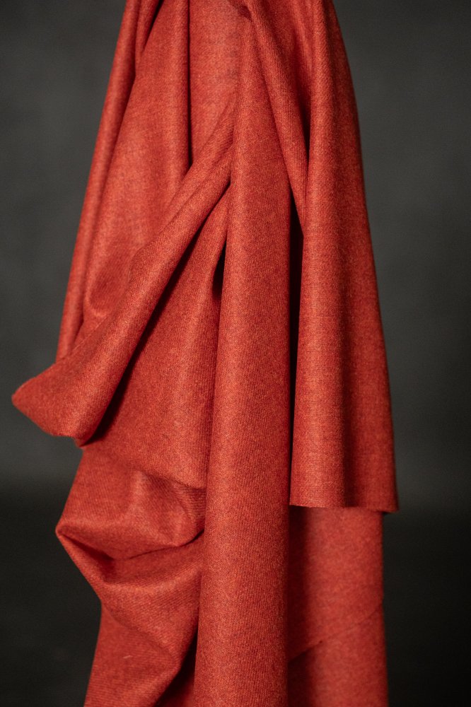red wool fabric