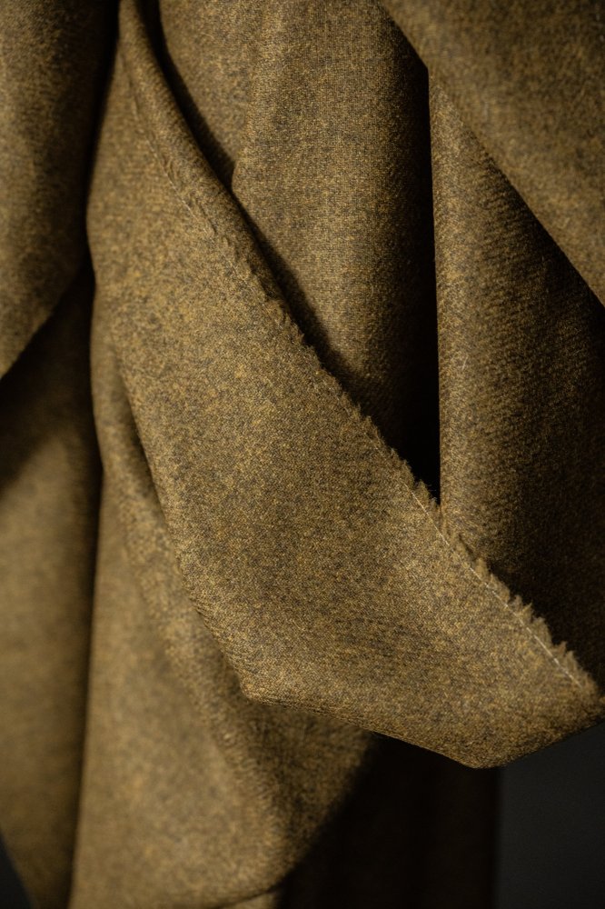green wool fabric