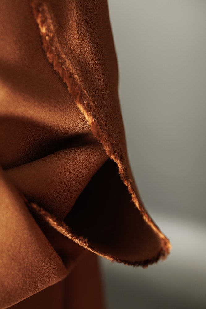 Wool/Viscose Crepe - Russet