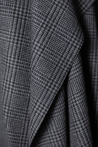 classic grey and black houndstooth wool fabric