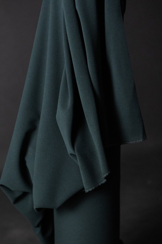dark teal wool coating fabric