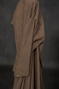 Brown check wool blend