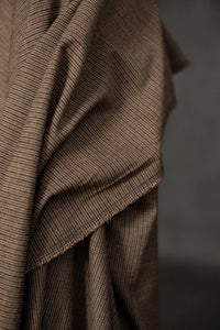 Brown check wool blend
