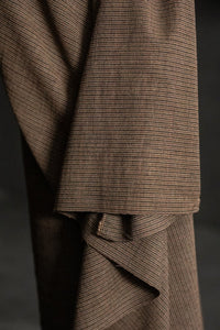 Brown check wool blend
