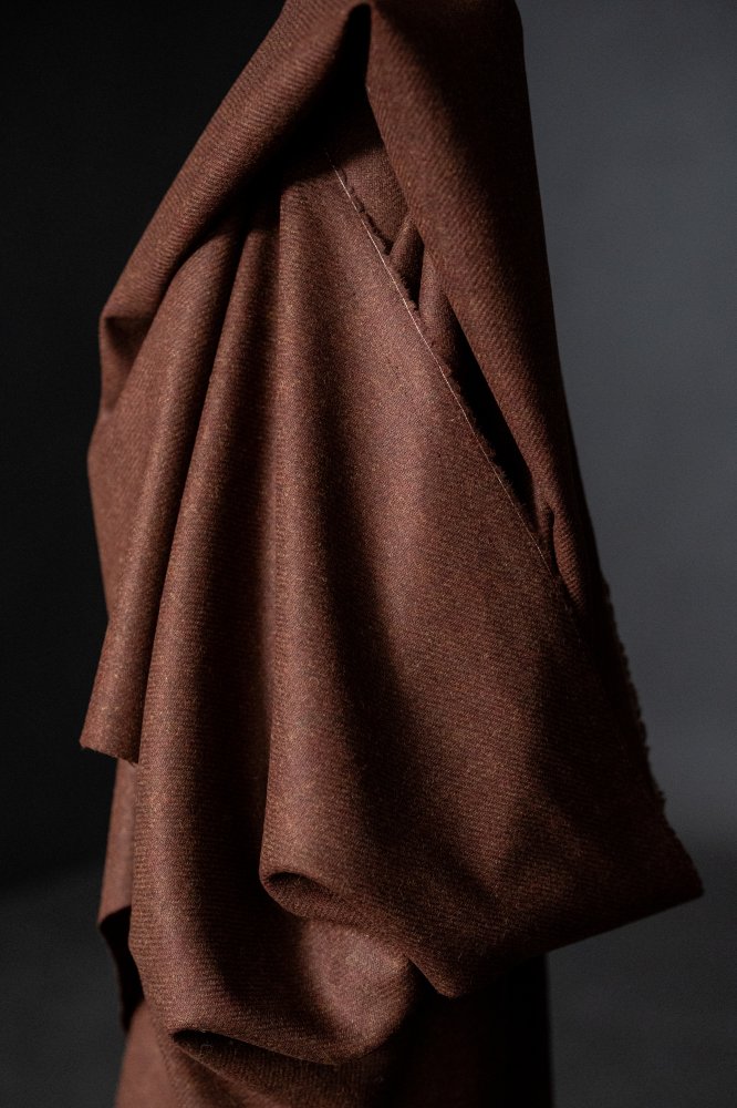 brown wool fabric