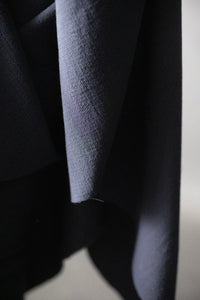 navy double wool crepe fabric