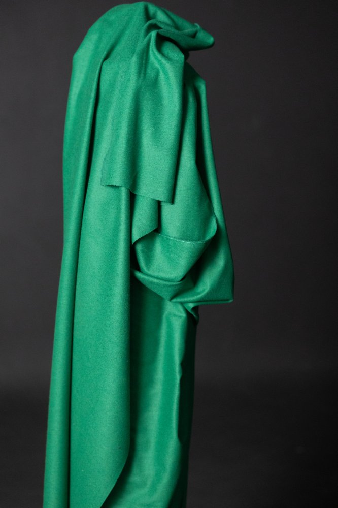 Bright Green Wool Flannel