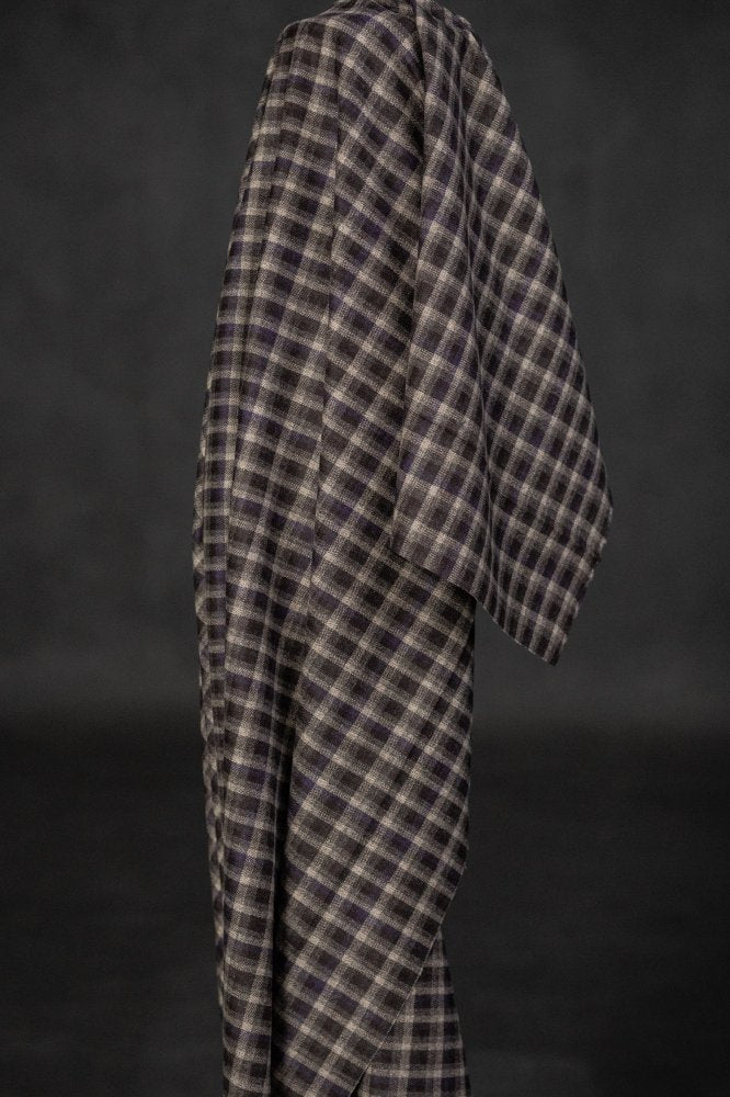 checked wool flannel