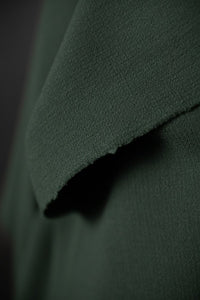 green double wool crepe fabric