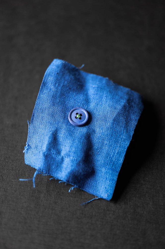Cotton Button 15mm - Cobalt