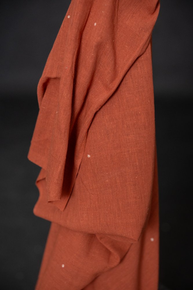Remnant (Russet Extra Weft Handwoven Organic Cotton)