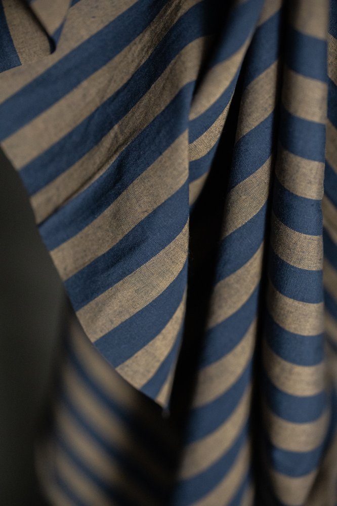 Remnant (McIntyre Organic Cotton/Linen Stripe)