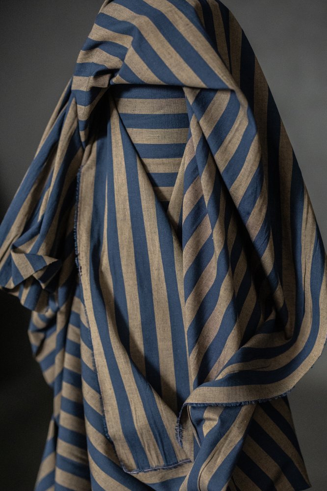 Remnant (McIntyre Organic Cotton/Linen Stripe)
