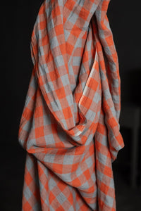 Remnant (Campari Spritz European Laundered Linen Check)