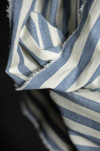 Remnant (Organic Cotton/Linen Stripe Amalfi)