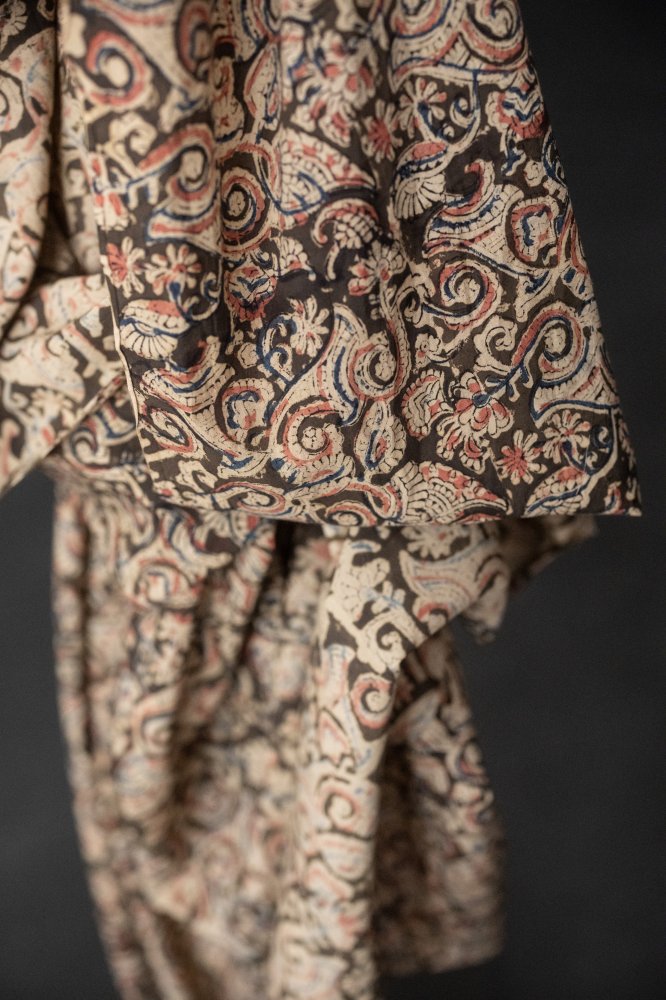 Remnant (Forest Haze Indian Block Print Cotton)