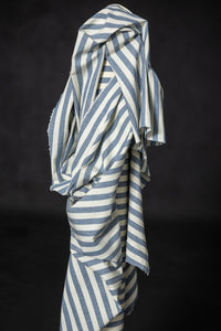 Remnant (Organic Cotton/Linen Stripe Amalfi)
